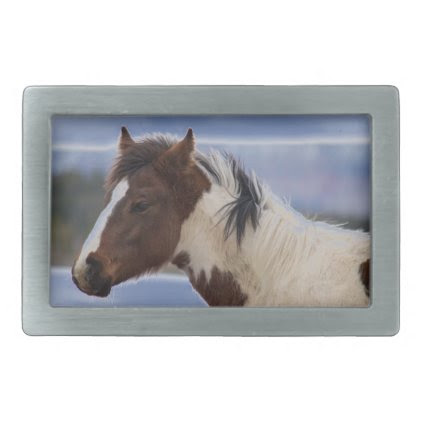 Tri-Colored Horse Belt Buckle