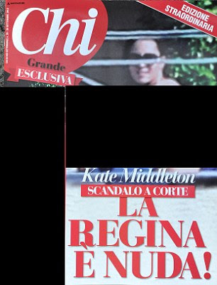 Trashy: The issue of Italian 'Chi' magazine which published the pictures