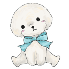 ふわふわビションフリーゼ Lineクリエイターズスタンプ Lineで使えるスタンプを紹介 スタンプひろば