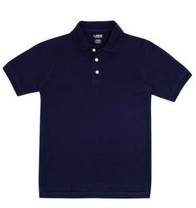 ... French Toast Unisex Navy Short Sleeve Polo Shirt School Uniforms NEW