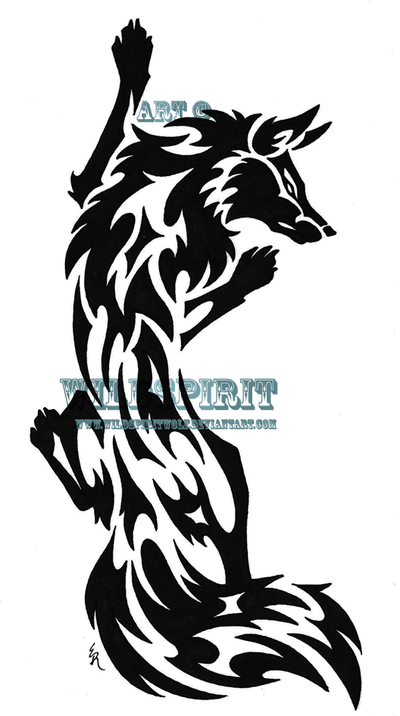 Climbing Fox Tribal Tattoo by *WildSpiritWolf on deviantART