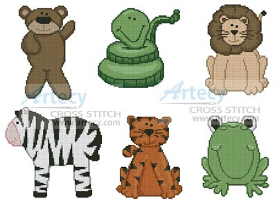 Artecy Cross Stitch. Playroom Animals Cross Stitch Pattern ...