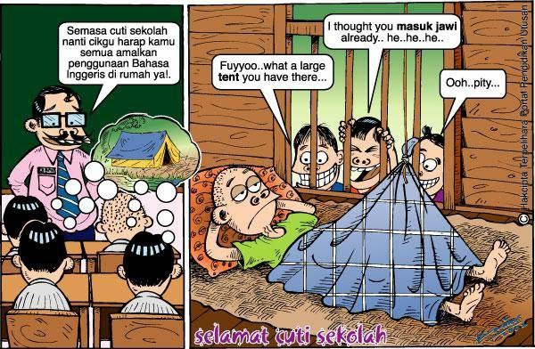 Kumbang Jingga: Lawak BI di sekolah