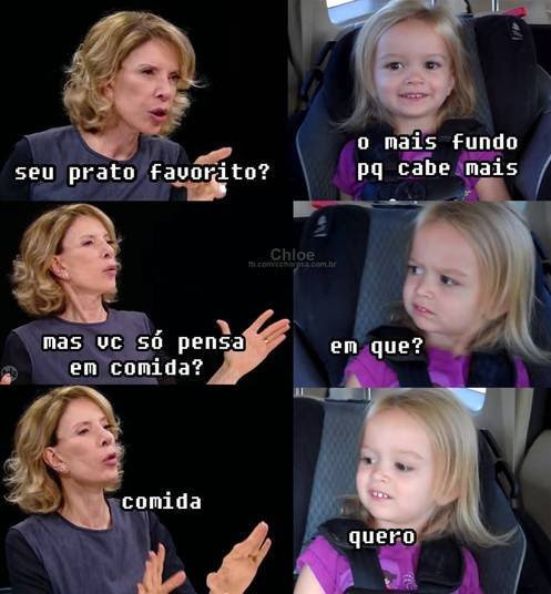 Mais uma de comida, porque a gente só pensa nisso