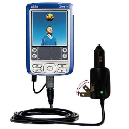 Car and Home 2 in 1 Combo Charger for the Palm palm Zire 72s - uses Gomadic TipExchange Technology