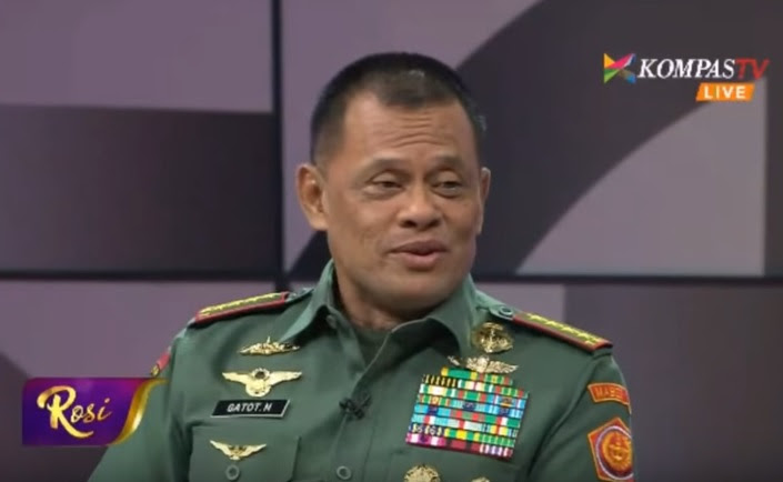 Panglima TNI Jenderal Gatot Nurmantyo di acara Rosi Kompas TV