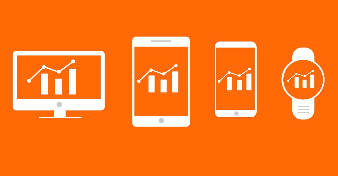 analytics-charts-orange-background