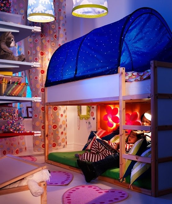 Ikea Kura Childrens Canopy for Bed Blue | Girls Room Ideas | Pinterest