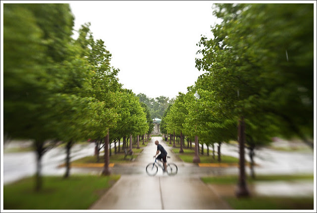 Cyclist On a Wet Day