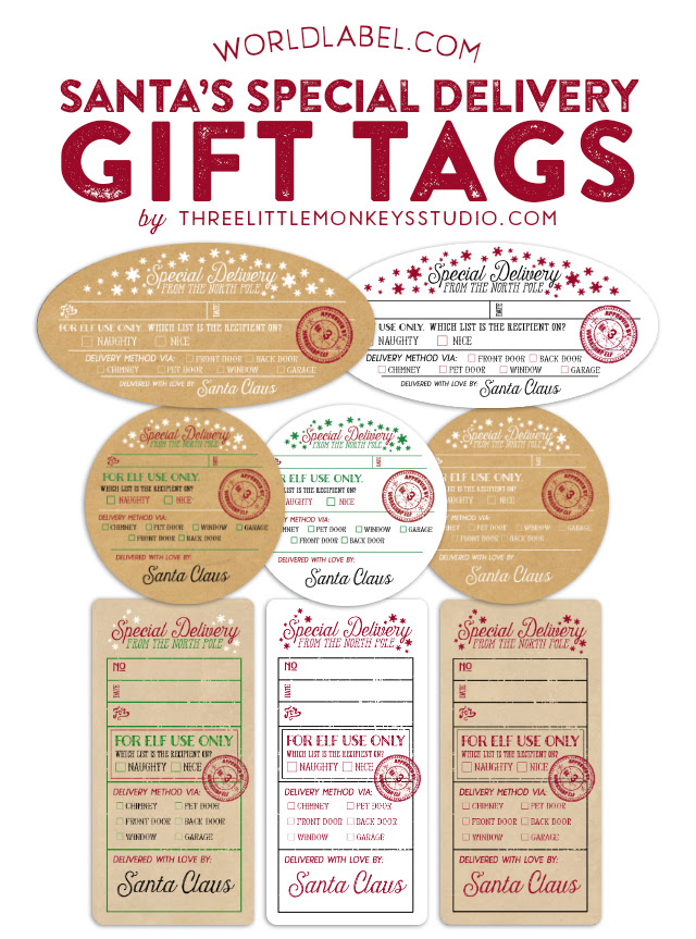 Santa’s Special Delivery Gift Label Tags | Worldlabel Blog