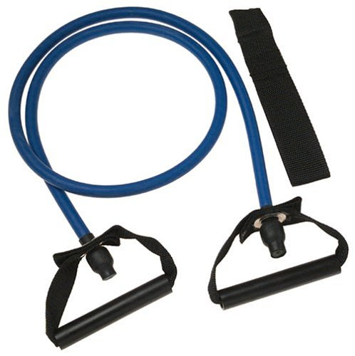 SPRI ES502R Xertube Resistance Band with Door Attachment and Exercise Charts (Blue, Heavy)