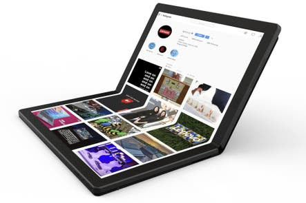 El prototipo de Lenovo con una pantalla flexible