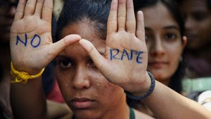 An Indian student demanding the death sentence for four men convicted of rape and murder of a student on a New Delhi bus - 13 Sept 2013