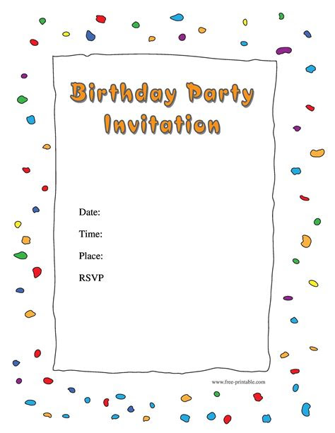 Change colors, edit text or resize. 40 free birthday party invitation templates templatelab