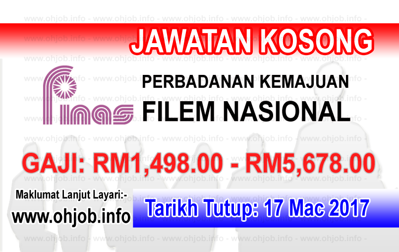 Jawatan Kerja Kosong FINAS - Perbadanan Kemajuan Filem Nasional Malaysia logo www.ohjob.info mac 2017