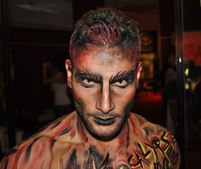 photo man dragon body paint