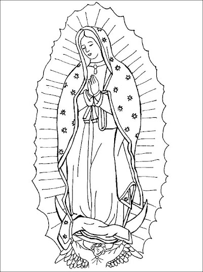 Virgen De Guadalupe Coloring Pages