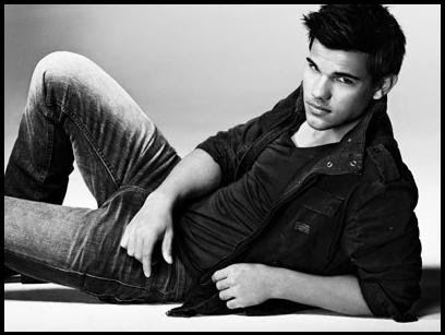 taylor lautner black and white