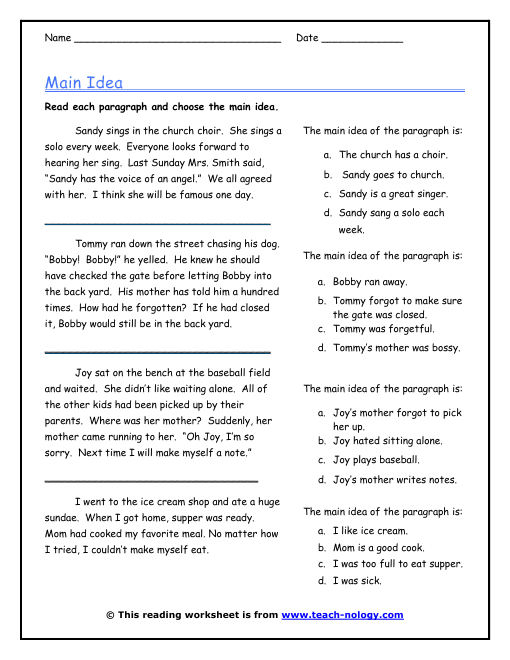 Copy Of Main Idea - Lessons - Blendspace