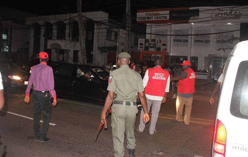 Image result for 12 Suspected Yahoo Boys Arrested As EFCC Operatives Storm Club 57 In Lagos (Photos)