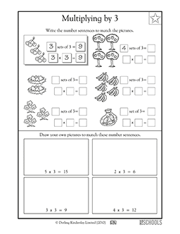 3rd grade Math Worksheets: 3 times tables | GreatSchools