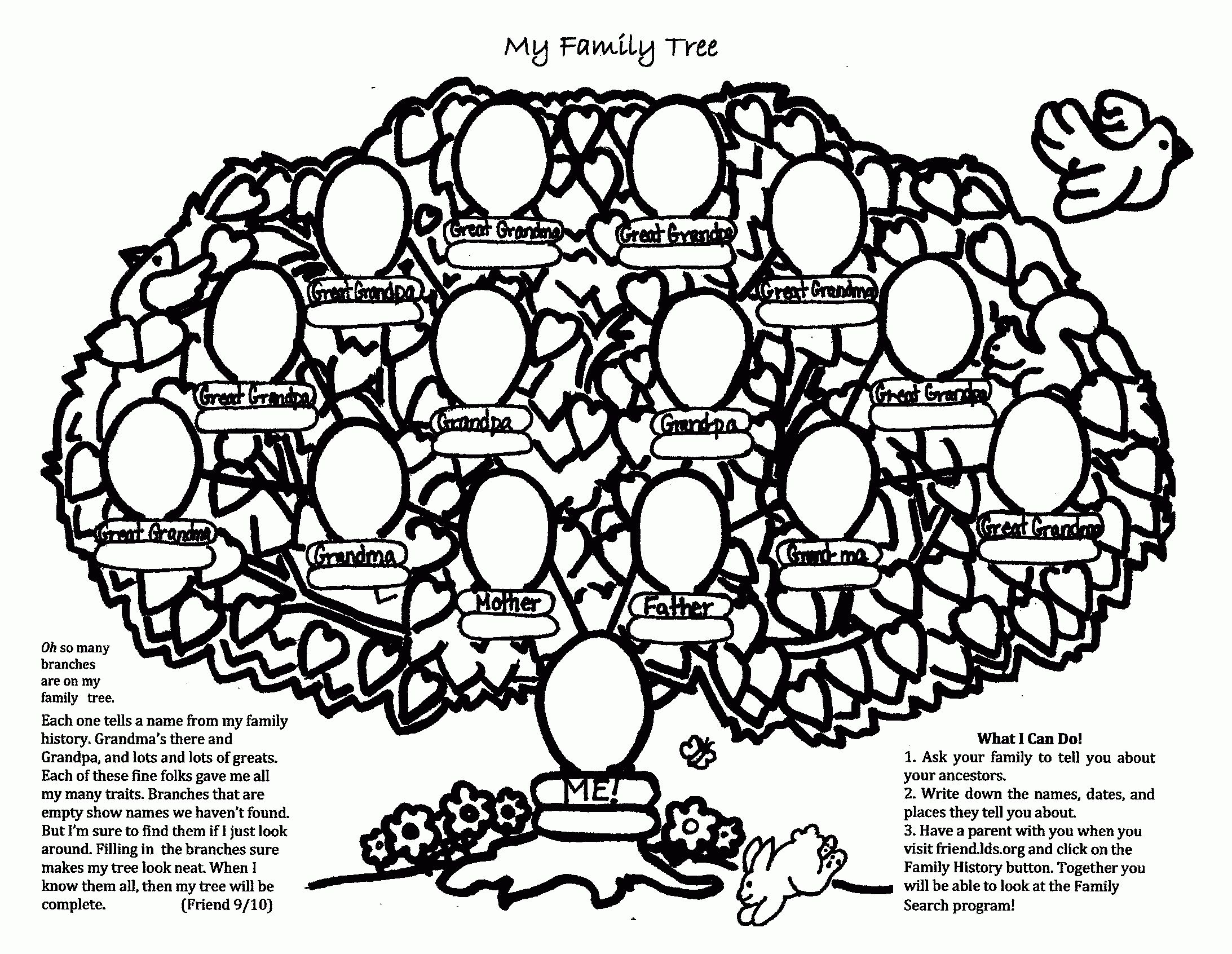 Family Tree Coloring Page Coloring Home Family Tree Coloring Page Coloring Home