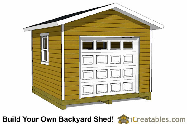 12x12 Shed With Garage Door Shed Plans