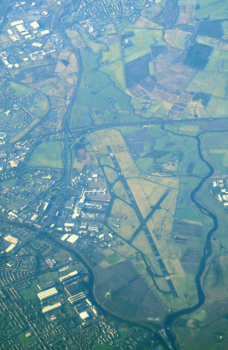 Glasgow airport, aerial photo