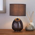 Grey Smoked Glass Table Lamp / Great savings & free delivery / collection on many items.