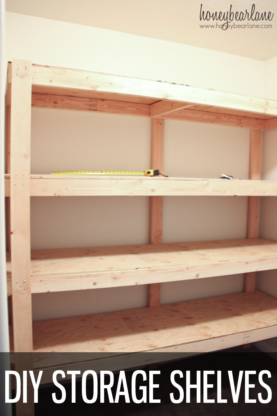 DIY Storage Shelves - HoneyBear Lane