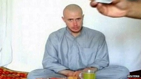 Bergdahl in a video released by the Taliban