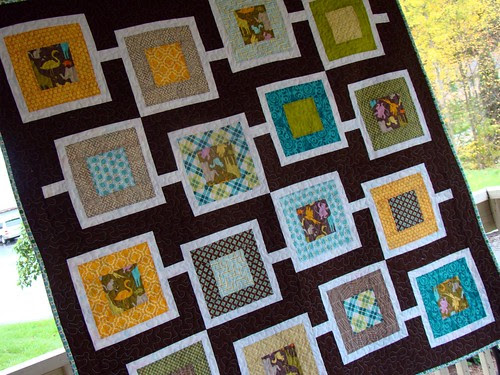Chocolate Sanctuary baby quilt