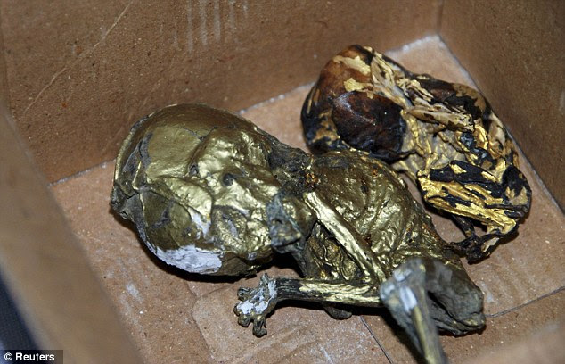 Macabre: Thai police show the human remains at a news conference after British citizen Chow Hok Kuen was arrested