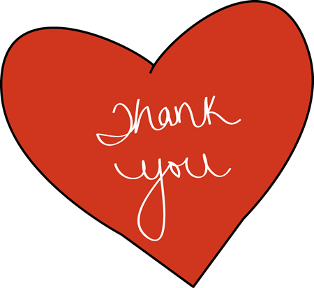 Red Thank You Heart