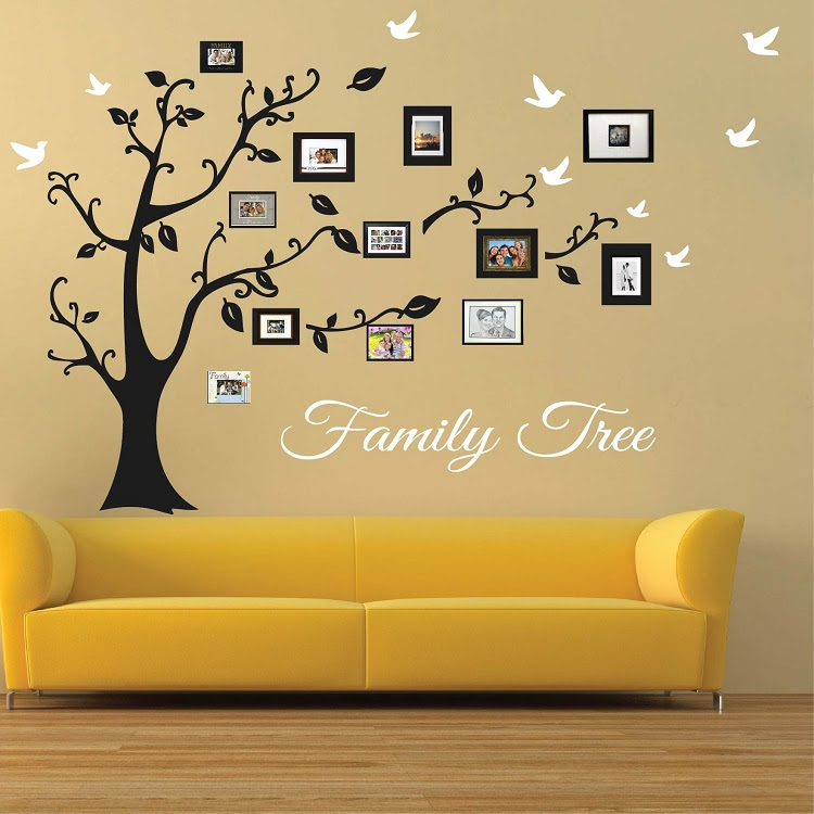 Picture Frame Family Tree Wall Art, Tree Decals  Trendy 