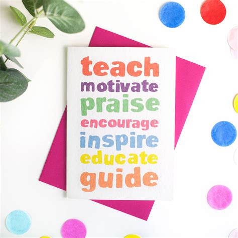 Teacher thank you card templates. teacher thank you card by yoyo me notonthehighstreetcom