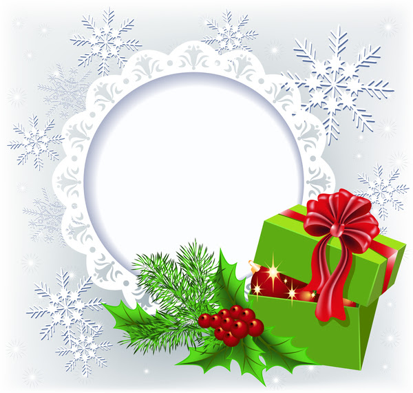 Download Lace christmas card template vector 01 - Vector Card ...