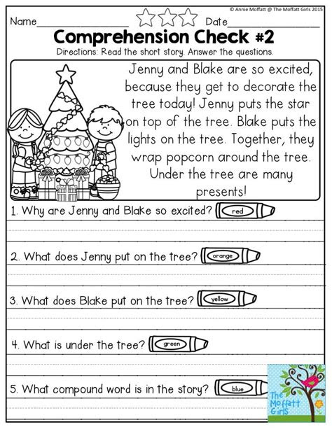 Students can read the poem and answer the comprehension questions. free christmas reading passages for 2nd grade brian harringtons