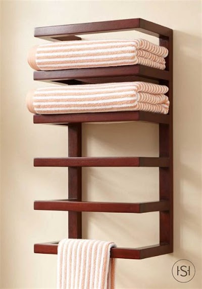 Towel Shelf Bathroom: Interior Decorating Ideas