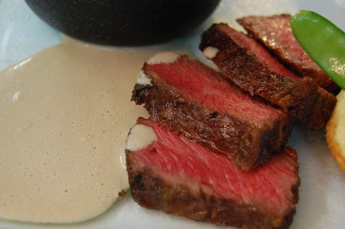 Seared Boneless Rib with Foie Gras Sauce