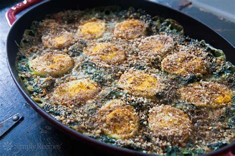 spinach gratin  hard boiled eggs recipe