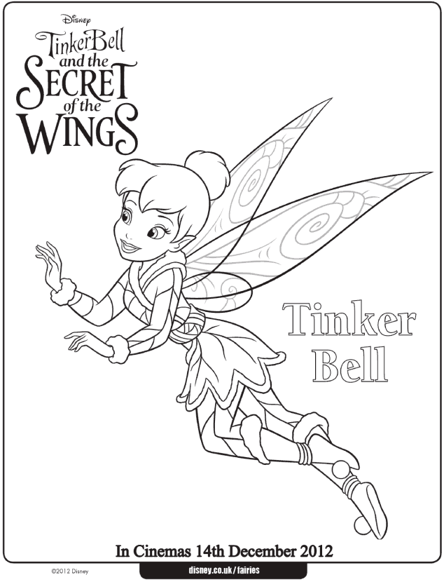 free tinkerbell secret of the wings coloring pages download