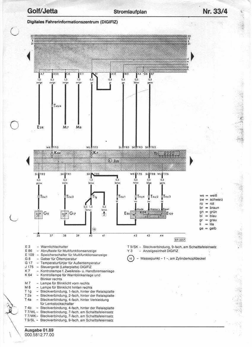 Schaltplan Golf 4 - Wiring Diagram