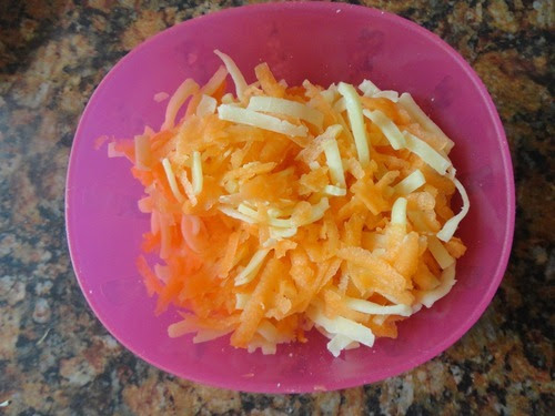 Grated Carrots and Cheese