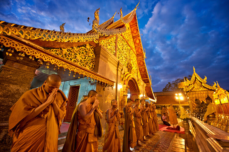 Doi Suthep Temple Monks at Evening Prayers, Chiang Mai, Thailand - 5 Key Elements that Directly Impact the Quality of Your Photography