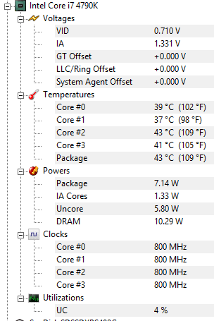 I7 4790k At 40c Idle Is That High Anandtech Forums Technology Hardware Software And Deals