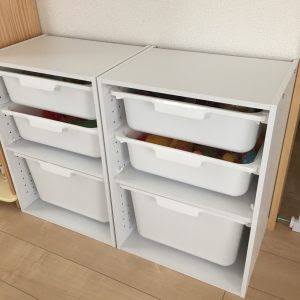 ニトリのトロファスト風でおもちゃの収納 組み立てから活用法をブログでご紹介 ぽんこつだけど笑顔で毎日を