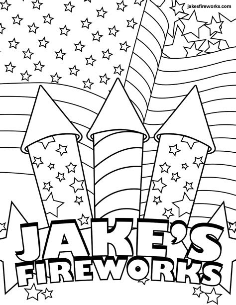  free printable fireworks coloring pages for kids