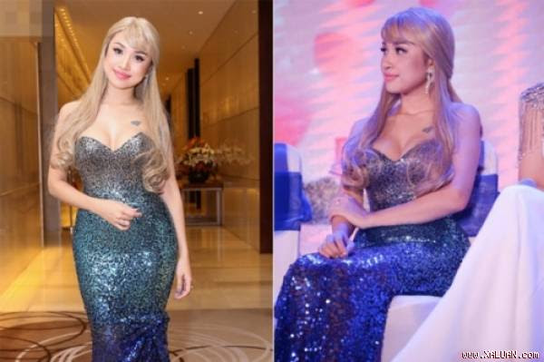 MC Vân Hugo hóa “nàng tiên cá phiên bản mập“ khi xuất hiện tại một sự kiện hôm 19/2.