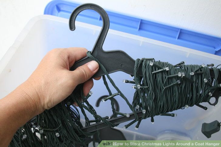 Store Christmas Lights Around a Coat Hanger Step 4Bullet1.jpg